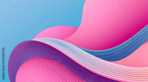 Abstract pink and blue wave background with a smooth, flowing design, creating a sense of movement and energy, perfect for modern and dynamic designs and presentations