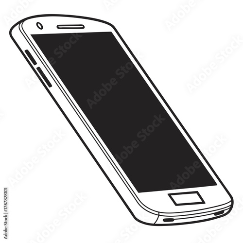 Smartphone with blank screen, ready for your app