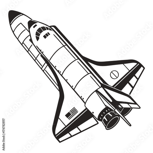 Illustration of a space shuttle for design use