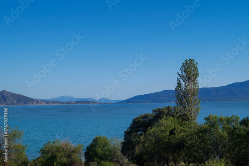 Serene atmosphere surrounded by nature on the shore of Lake Eğirdir, Isparta.