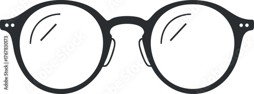 A stylish pair of round black glasses representing modern eyewear fashion and optical accessories.