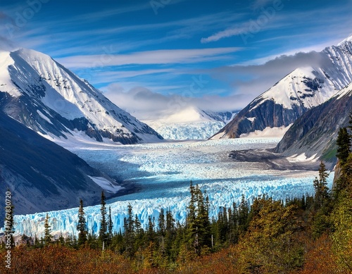 scenic photograph of the hubbard glacier in the yukon of alaska landscape