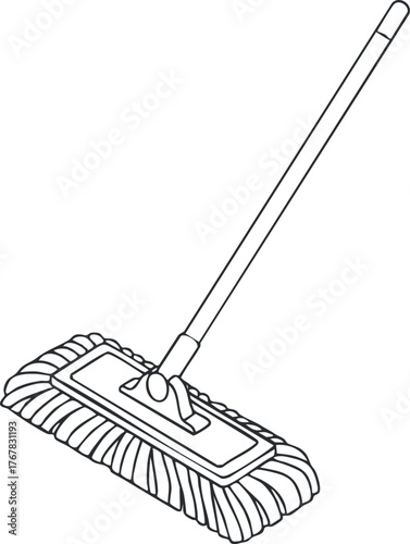 Illustration of a cleaning mop designed for effective floor sanitation and maintenance.