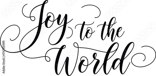 Joy to the World Elegant Calligraphy Design