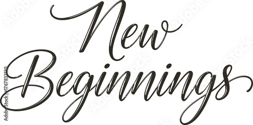 Calligraphy Art Inspiring New Beginnings Script
