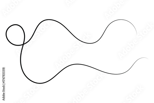 abstract hand drawn wave curved squiggly line icon. vector illustration.