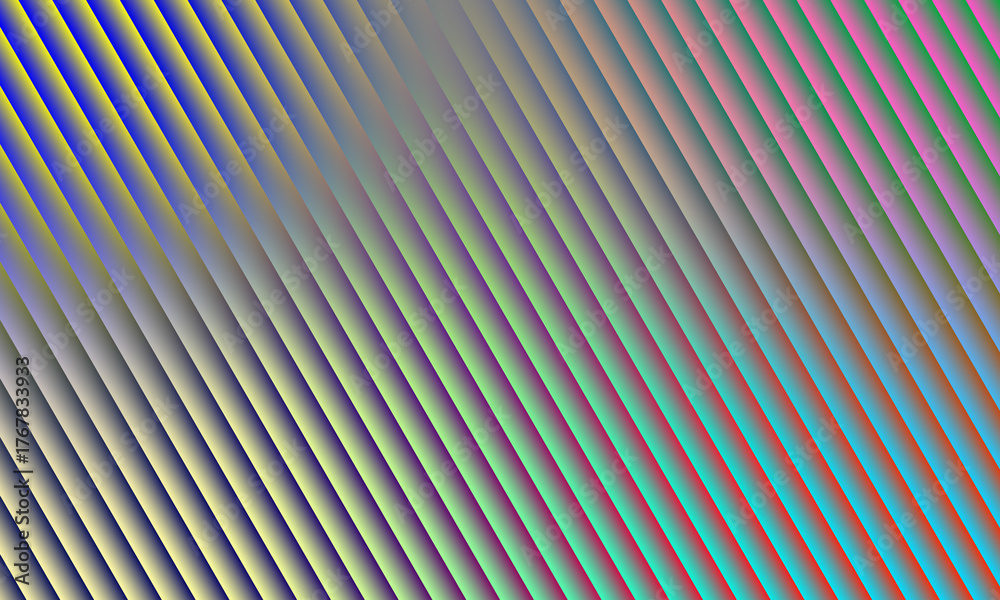 Fototapeta premium Abstract diagonal lines with vibrant color gradients and textured surface