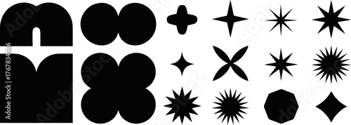 Abstract black and white design of a candlestick or vase graphic