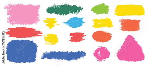 Doodle chalk brush crayon shape.
