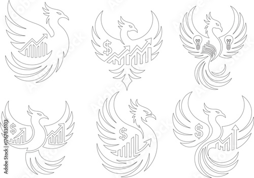 Phoenix Rising Business Growth Symbol Financial Success and Market Leadership