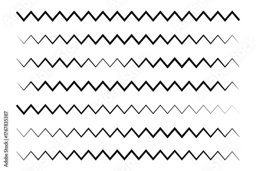 Zigzag Line icon, zig zag wave line icon.