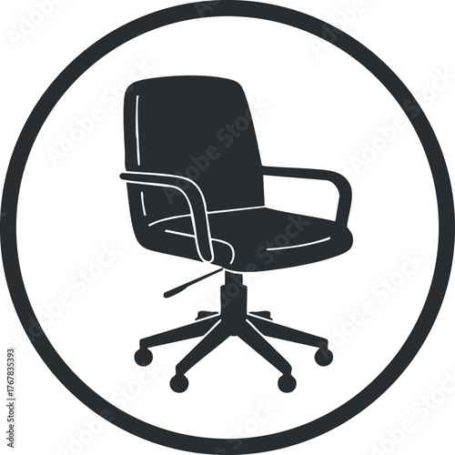Black ergonomic office chair with wheels and armrests ideal for modern workspaces and comfort.