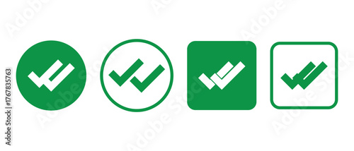 checkmark icon, double tick icon, accept and approved symbol icon.