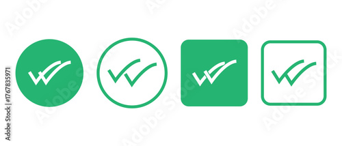 checkmark icon, double tick icon, accept and approved symbol icon.