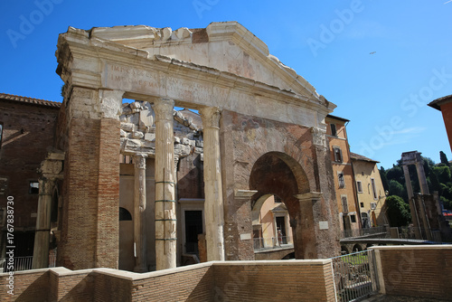 Portico of Octavia Ruins in Rome, Italy