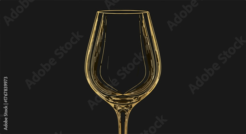Elegant golden wine glass against a dark, sophisticated background, perfect for celebration and luxury.