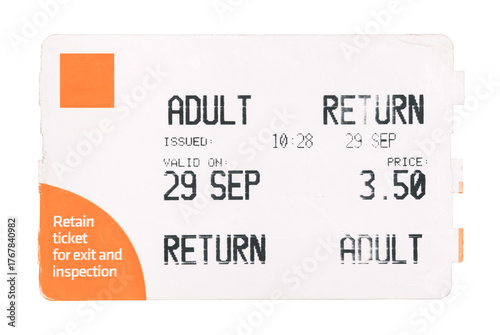 Isolated Train Ticket