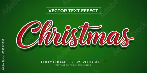 Merry christmas text effect

