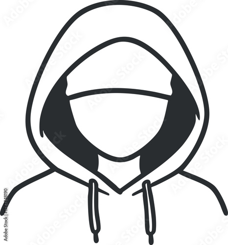Silhouette of a person in a hoodie representing anonymity and urban fashion trends.