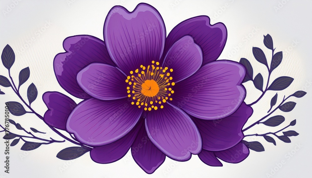 Obraz premium purple flower isolated on white