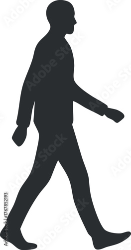Silhouette of a man walking, representing movement and outdoor activity for lifestyle themes.