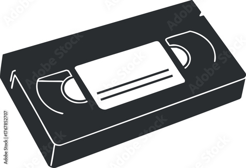 A retro VHS videotape representing classic home video technology from the 1980s and 1990s.