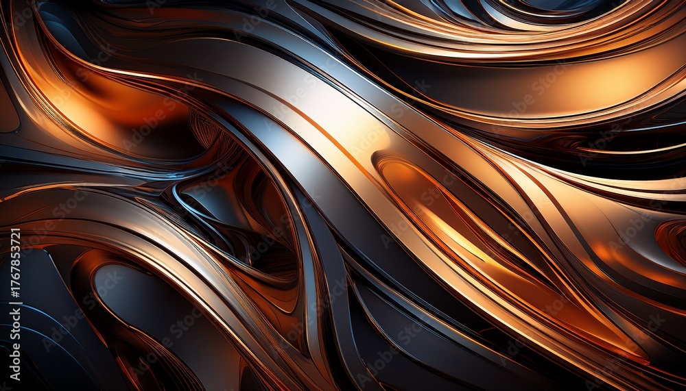 Obraz premium an elegant abstract metallic texture with a dynamic and futuristic feel