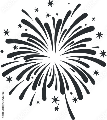 A vibrant illustration of fireworks exploding in a night sky, symbolizing celebration and joy.