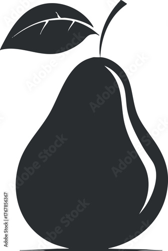 Stylized illustration of a pear representing healthy eating and fresh produce.