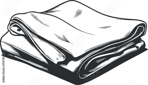 A neatly folded blanket showcasing a soft and cozy texture ideal for home decor and comfort.