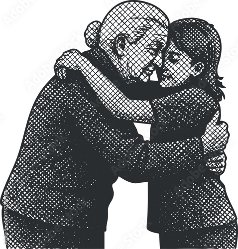 Two women embracing in a heartfelt hug showcasing love and emotional connection.