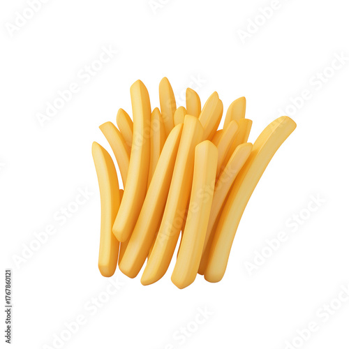 Fresh and Crispy Golden French Fries Piled in a Delicious Heap