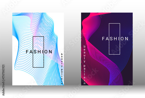 Elegant flowing shapes with harmonious gradients. Perfect for creating modern posters, banners, or digital templates. A visually striking vector design for trendy projects.