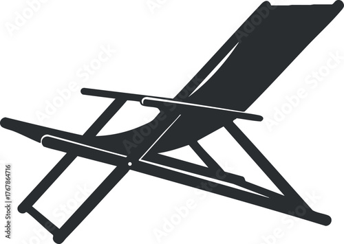 A stylish lounge chair ideal for outdoor relaxation and sunbathing during summer vacations.