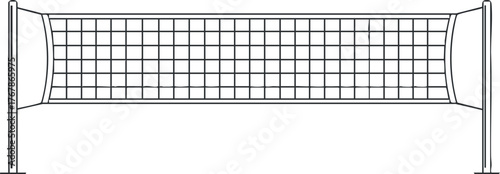 A simple illustration of a tennis net used in courts for the game.