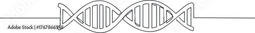 Illustration of a DNA double helix structure representing genetics and biological science.