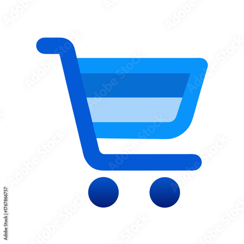 A shopping cart e commerce vector illustration