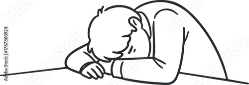 A person with their head down on a table expressing feelings of sadness and frustration.