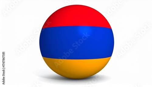 A spherical object designed with the Armenian national flag Free Download A spherical object designed with the Armenian national flag - GFXLoad