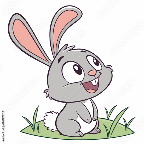 easter bunny with a bouquet of flowers