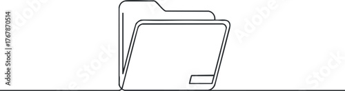 A simple outline illustration of a folder symbolizing organization and document management.