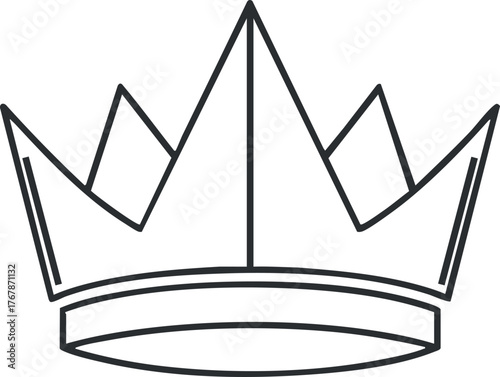A simple line art illustration of a crown symbolizing royalty and elegance.