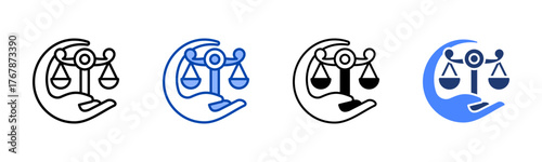 Ethical icon set multiple style collection