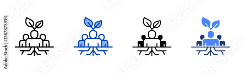 Grassroots icon set multiple style collection