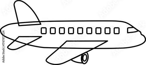 Airplane Outline Illustrationane Outline Illustration