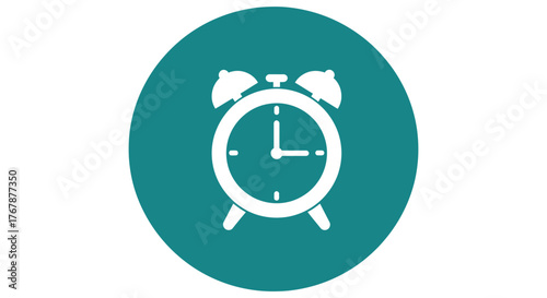 Simple alarm clock icon symbolizing time and punctuality