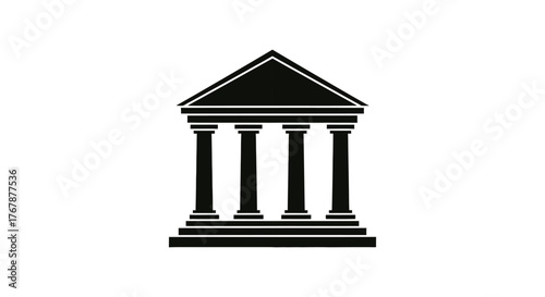 Iconic classical building with columns representing law and education