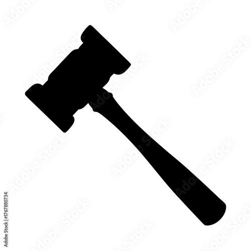 Dramatic silhouette of a gavel, symbol of justice and legal authority