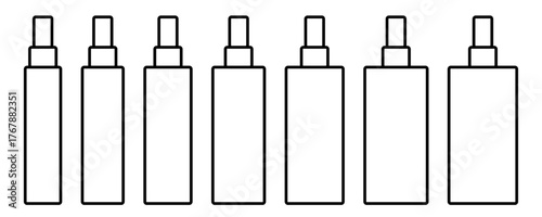 Perfume bottle vector mockup. Fragrance spray glass container icon