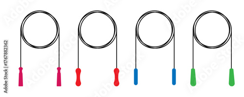 Skipping rope icon. Jump rope sport symbol